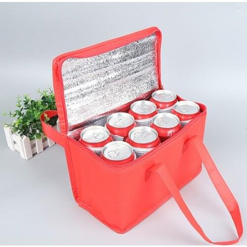 Fresh Cooler Bags Waterproof Portable Non-woven Zipper Thermal Oxford Lunch Bags For Women Convenient Lunch Box Tote Food Bags