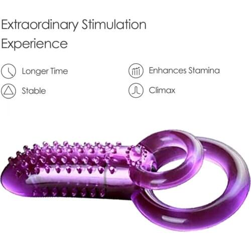Vibrating Cock Ring With Tongue Clitoral Stimulator Raised Nodules Anal Beads For Couple Play Adult Sex Toys Penis Ring Wearable