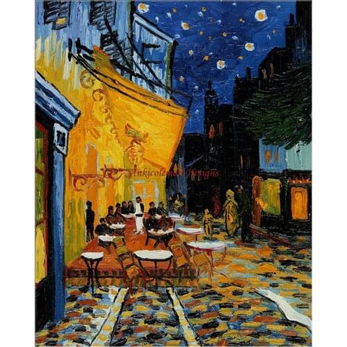 Embroidery Counted Cross Stitch Kits Needlework - Crafts 14 ct DMC color DIY Arts Handmade Decor - Cafe Terrace At Night