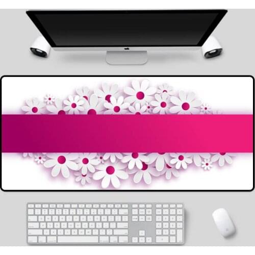 XGZ Exquisite high-quality table mats flower stripes series pattern mouse pad home office non-slip keyboard pad