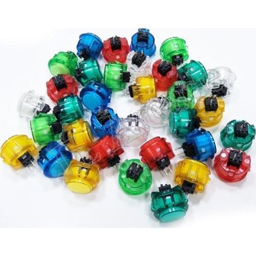 1000 pcs Arcade push button switch 30mm transparent round button switch start buttons copy SANWA OBSC-30 arcade button 5 col