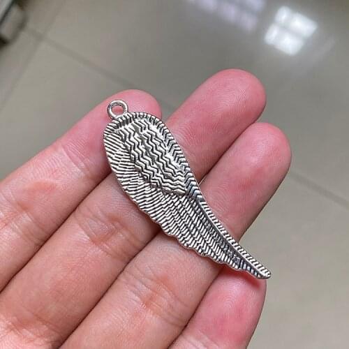 12pcs/lot Amulet Angel Wings DIY Valentines Day present Necklace Pendant Accessories Charms Findings Jewelry Making Supplies