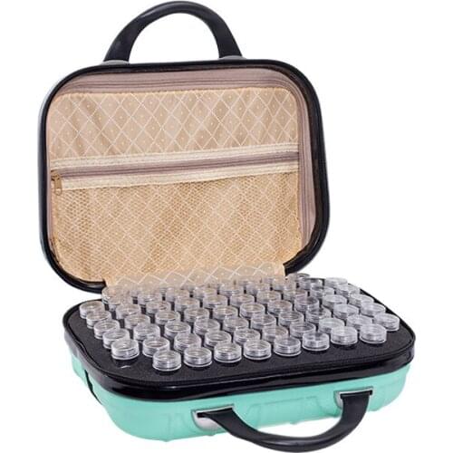 132 bottles embroidery tools 5D diamond craft embroidery storage box cross stitch suitcase diamond painting accessories