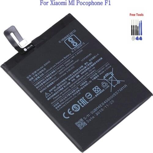 1x BM4E 3.85V 4000mAh Replacement Battery For Xiaomi Pocophone F1 + Repair Tools kit