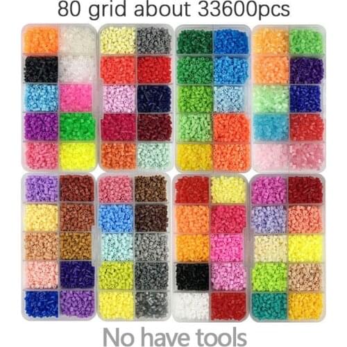 2.6mm Perler Hama Beads 20- 80 Colors kits and Tool template Education Toy DIY Iron Fuse Bead Jigsaw Puzzle 3D For Children