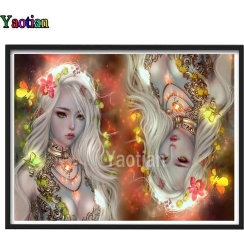 3D Diamond Painting Cartoon princess Cross Stitch Kits Diamond round 5D DIY Diamond Embroidery Flower Painting Rhinestone Decor