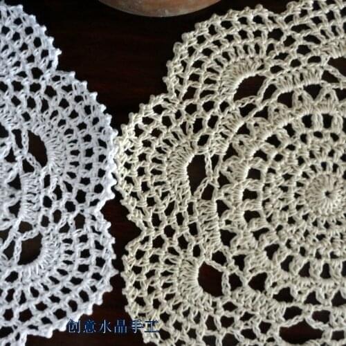 USA women 6 pic/lot 20cm round lace doilies for home decor wedding house decoration lace flet tea table pads coaster placemat