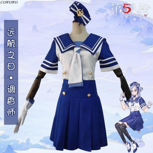 Anime! Identity V Vera Nair Oceangoing Voyage Day Sailor Suit Lovely Uniform Cosplay Costume Halloween Party Dailydress 2021 NEW