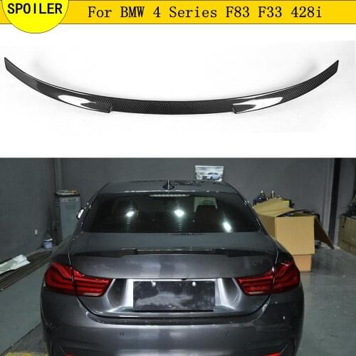 Carbon Fiber Car Rear Wing Trunk Lip Spoilers For BMW 4 Series F83 F33 428i 2014 2015 2016 2017 2018