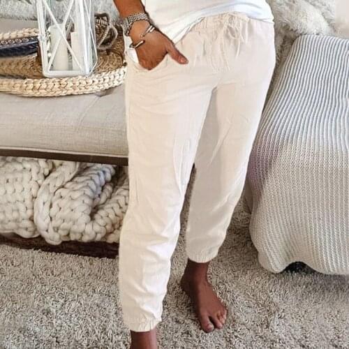 Women Trouser Casual Drawstring Pocket Joggers Pants Solid Color Elastic Waist Fashion Sport Gym Fitness Sweatpants Pants Female