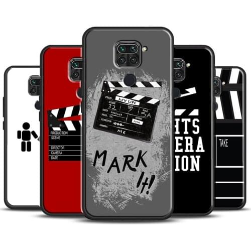 Film Movie maker Clapperboard Take Cover For Xiaomi Redmi Note 9 Pro 7 8 8T 9S Note 10 Pro Phone Case For Redmi K40 9A 9C 9T