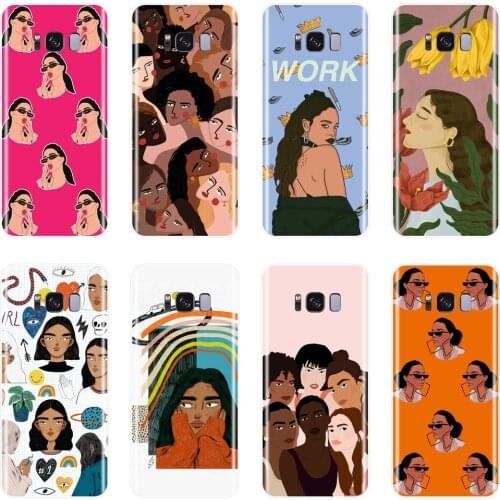 Black Girl Phone Case For Samsung Galaxy Note 9 8 5 4 Silicone Soft TPU Back Cover For Samsung Galaxy S8 S9 Plus S5 S6 S7 Edge