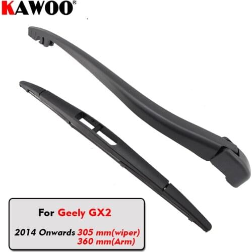 KAWOO Car Rear Wiper Blades Back Window Wipers Arm For Geely GX2 Hatchback (2014-) 305mm Auto Windscreen Blade Accessories