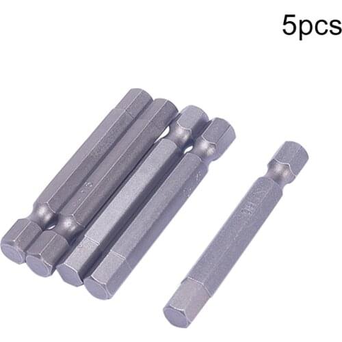Utoolmart Hot 5Pcs 1/4" Hexagon Screwdriver Bit Hex Shank Hexagonal Tip S2 Steel Magnetic Screw Driver Bits 50mm Hardware Tool