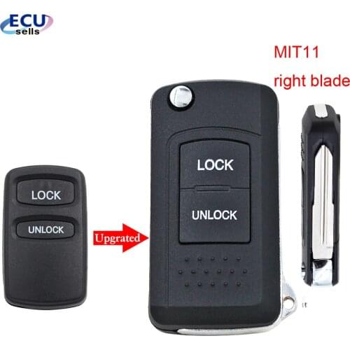 2B Modified Flip Folding Key Shell For Mitsubishi Lancer Outlander Pajero V73 Galant Remote Car Key Case Fob MIT11 right Blade