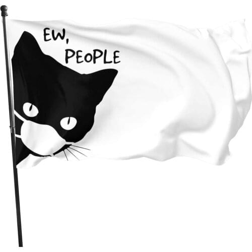 Black Cat Mask Flags 3x5 Outdoor Indoor Banner Flag House Garden Decor