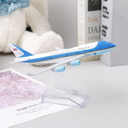 1 Pc 1:400 16CM USA Air Force One Airplane Model Boeing 747 Diecast Model Collectionl Gift