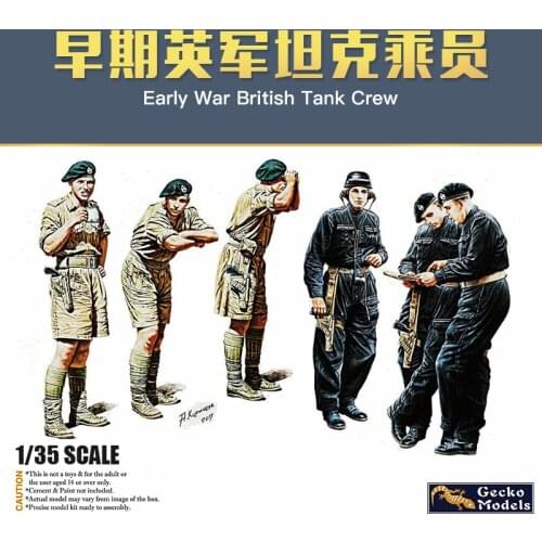 Gecko Models 35GM0022 1/35 Early War British Tank Crew - Scale Model Kit