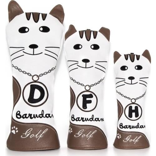 Golf Club Headcover Set,Driver Covers Fairway Wood Cover Hybrid Cover Leather Golf Wood Cover for Driver Fairway Hybrid