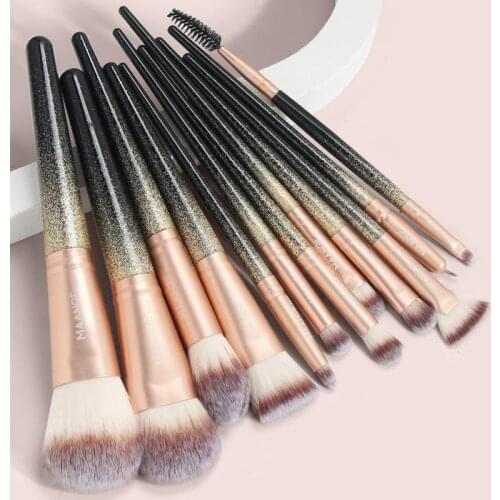 12 Pcs Professional Makeup Brush Set Soft Brush For Eye Shadow Powder Blush Foundation Eyeliner Make Up Brushes Tool Kit