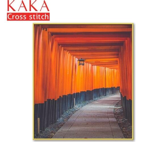 Cross stitch kits,Embroidery needlework sets with printed pattern,11CT-canvas for Home Decor Painting,Landscape Full NCKS105