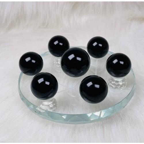 Natural Obsidian Quartz Crystal Balls Seven Star Array Reiki Chakra Energy Meditation Yoga Healing