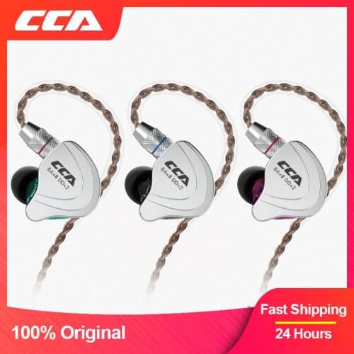 CCA C10 4ba+1dd Hybrid In Ear Earphones Hifi Dj Monito Running Sports Earphone 5 Drive Unit Headset Noise Cancelling Earbuds