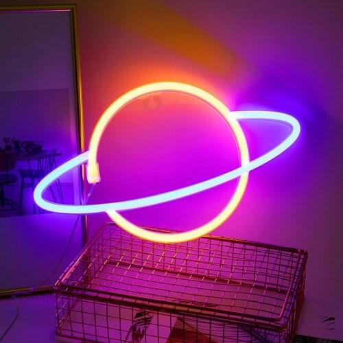 Planet Neon Signs Special LED Night Light Wall Decor Battery or USB Powered for Home Bedroom Bar M56