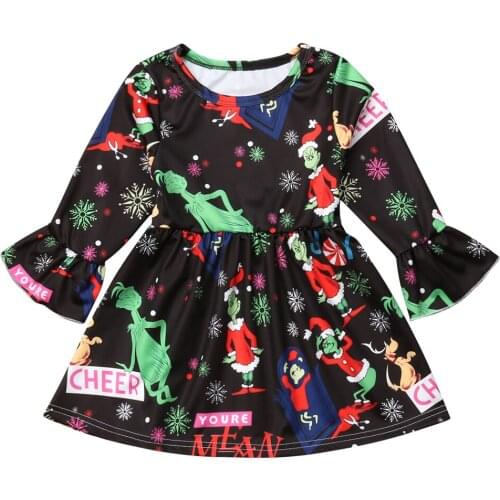 Citgeett Christmas Newborn Baby Boys Girl Clothes Dress Tutu Cheer Autumn Dress Xmas Outfit Clothing