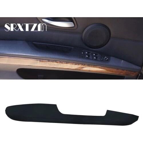 Car Left Driving Door Armrest Panels Leather Trim Cover Door Handle Leather Cover For BMW 3 Series E90 2005 2006 2007 - 2011