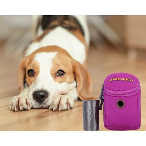 Portable Nylon Dog Training Treat Bag Waste Clean-up Dog Poop Bag With Waste Bag Dispenser