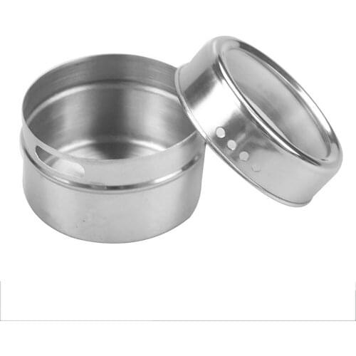 Seasoning Boxes Magnetic Dustproof Visible Stainless Steel Spice Can Seasoning Pot Outdoor Barbecue Cruet Salt Pepper Container