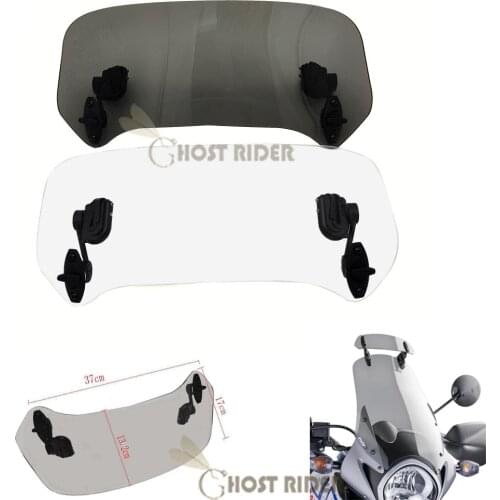For Suzuki DL 650 V-Strom 1000 Motorcycle Adjustable Clip-On Windscreen Extension Spoiler Windshield Air Deflector