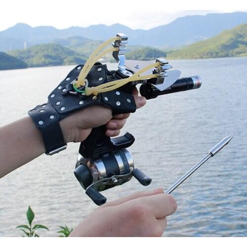Professional Slingshots Shooting Fishing Slingshot Set Bow and Arrow Shooting Outdoor Powerful Fishing Catapult Hunting 2020