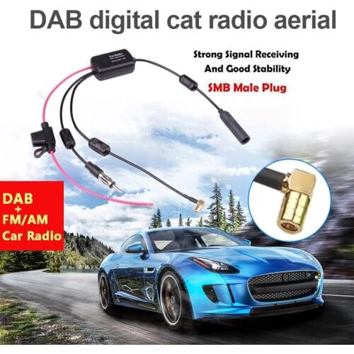 Auto Car Radio Antenna Signal Amplifier Booster Fm/am Radio Antenna 12V 80-108Mhz for Marine Car Vehicle Boat 330Mm