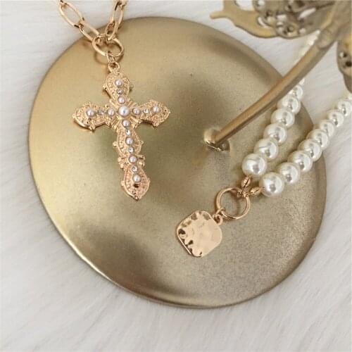 High Quality Gorgeous Gold Color Plating Antique Pearl Theme Necklace For Women Lady Party Decoration Accessory Feminist Trend