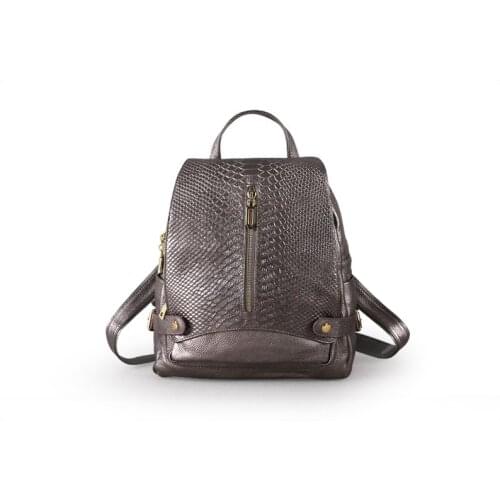 High Quality New Fashion Genuine Leather Womens Backpack Female Travel Backpack