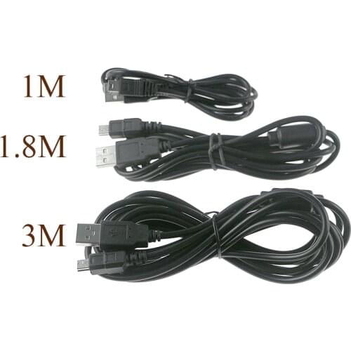 1m 1.8m 3m USB Power Charger Wire Charging Cable Cord For Playstation 3 For PS3 Controller Accessories Black