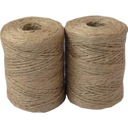 2 Pcs/lot 100m spool 100% natural jute twine ,jute rope, jute thread used in all kind packing