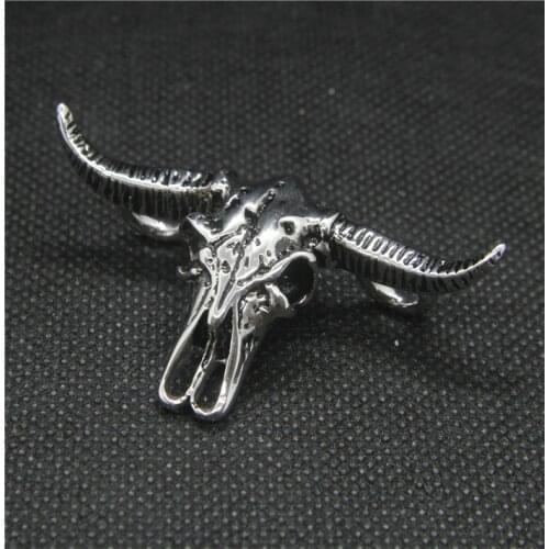 2019 Bull Head Pendant 316L Stainless Steel Fashion Cool Big Horn Bull Skull Pendant