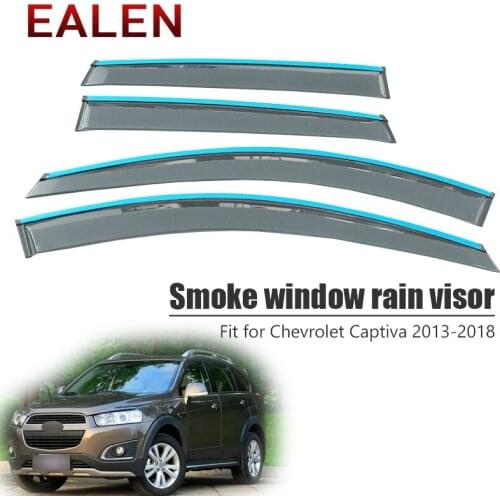 EALEN For Chevrolet Captiva 2013 2014 2015 2016 2017 2018 Vent Deflectors Guard Accessories 4Pcs/1Set Smoke Window Rain Visor
