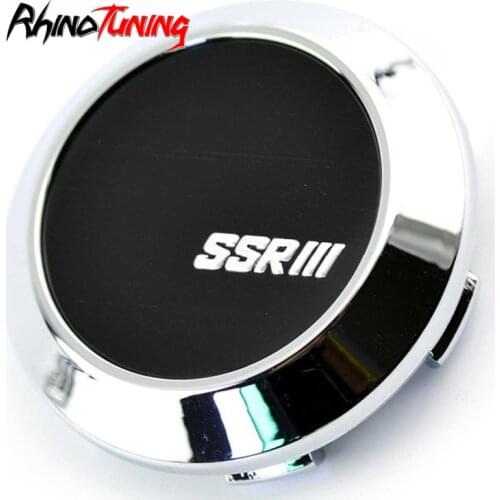 4pcs 60mm 56mm SSR III 3 Wheels Center Caps for Rims Hub Cap Decal Cover Auto Styling Hubcap Accessories