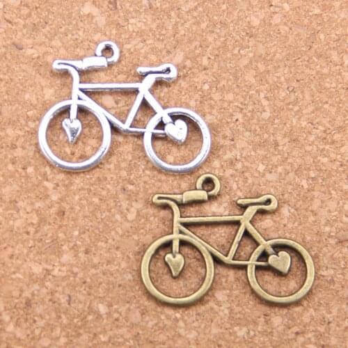 48pcs Charms bike bicycle 31x23mm Antique Pendants,Vintage Tibetan Silver Jewelry,DIY for bracelet necklace
