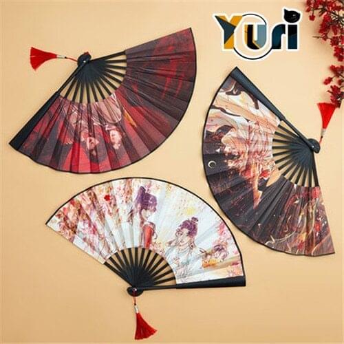 Anime Tian Guan Ci Fu Original Comics Hua Cheng Xie Lian TGCF Folding Fan Cartoon Sa New NM