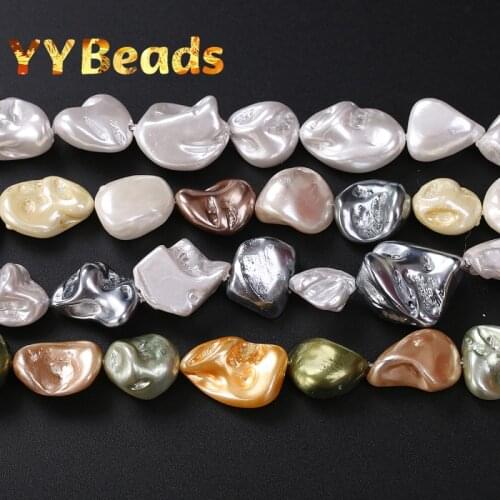 Irregular Heat-treated High Baroque Pearl Seashell Beads Loose Spacer Charm Beads For Jewelry Making Earring Pendant Accessories