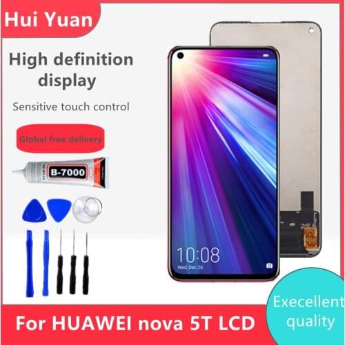 Display for Huawei Nova 5T LCD Display Touch Screen with Frame Replacement on for Nova 5t 5 t YAL-L21 L61A L61D L71A LCD Screen