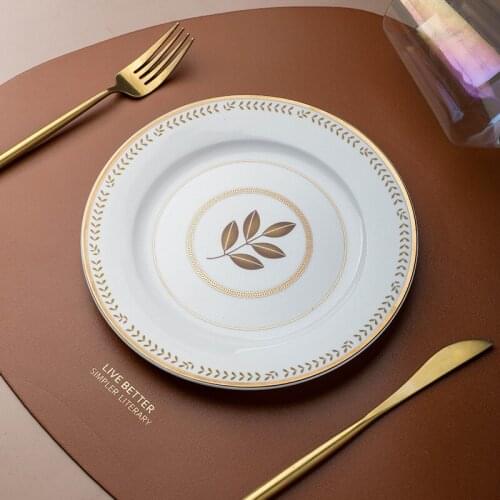 European Phnom Penh High-end Western Food Plate Dessert Breakfast Ceramic Plate Steak Plate Gourmet Noodle Plate