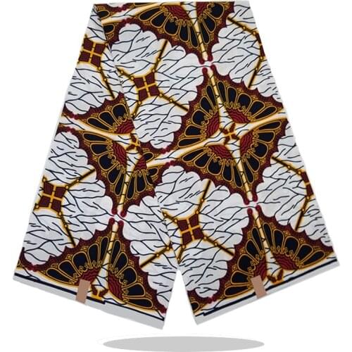 Ankara Wax Print Cotton Fabric For Dress Real Soft 100%High Quality African Nigerian Style Block Sewing Material 6Yards VL15-95