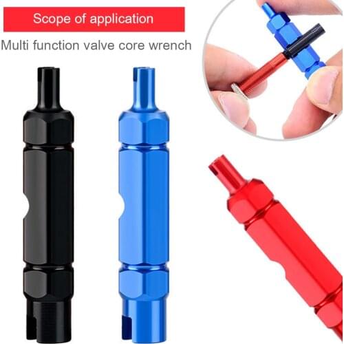 MTB Bicycle Wrench Valve Core Aluminum Alloy Air Tire Nozzle Disassembly Tools Axle Bicycle Bike Repair Tool Fit