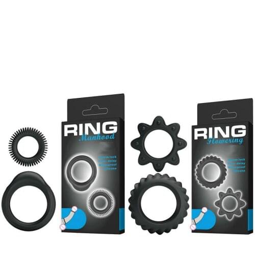 2pcs Durable Time-delay Penis Ring Adult Sex Toys for Men Lasting Delay Ejaculation Sperm Lock Ring Penis Erect Ring Cock Rings